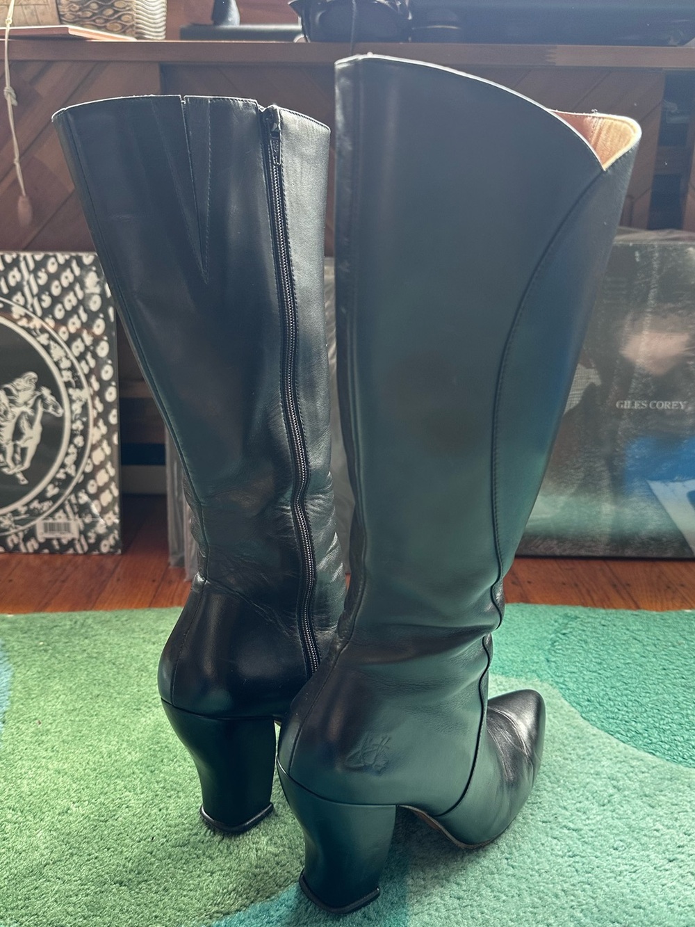 Fluevog Elegant Conversations Jillian black heeled midcalf boot -7 (fits 6.5/6) - Picture 5 of 16